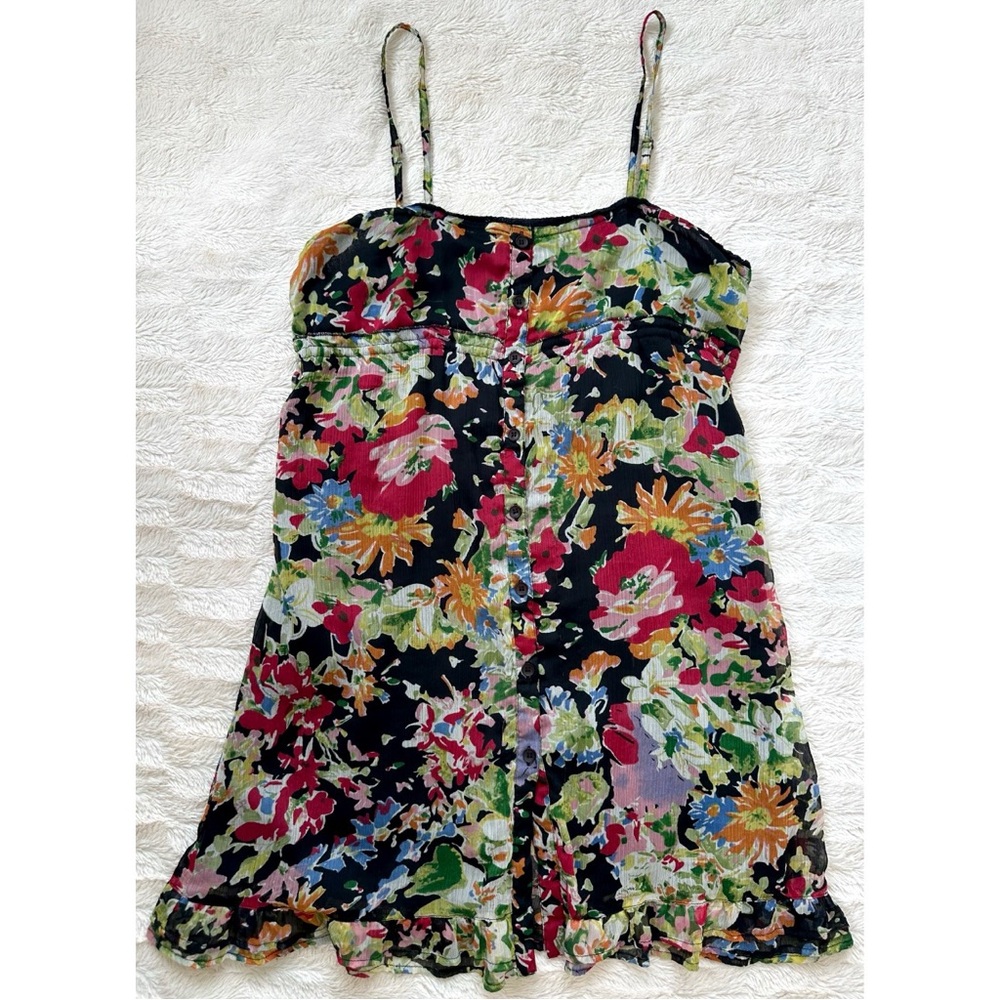 Dizzy Lizzy Floral Spaghetti Strap Mini Dress